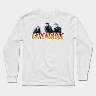 Expend4bles expandables 4 and Megan Fox themed graphic design by ironpalette. Long Sleeve T-Shirt